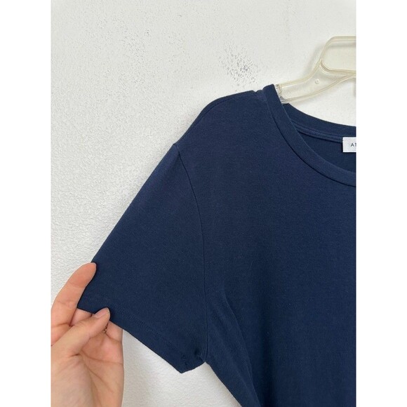 Amour Vert Colombe Reverie Knit Dress Navy Blue Belted Organic Cotton Women's M - Picture 4 of 11